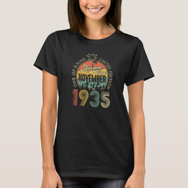 87 Years Old  Awesome Since November 1935 87th Bir T-Shirt (Front)