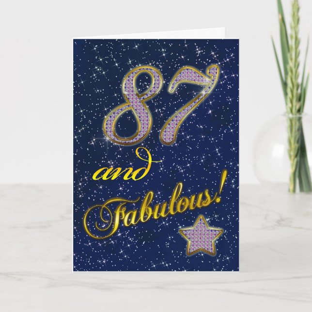 87th birthday for someone Fabulous Card (Front)