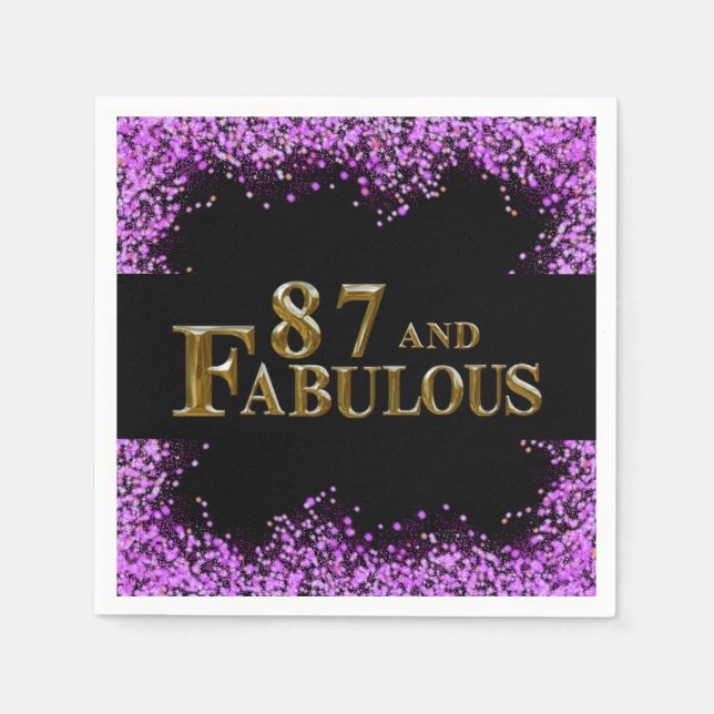 87th Birthday  Napkin (Front)