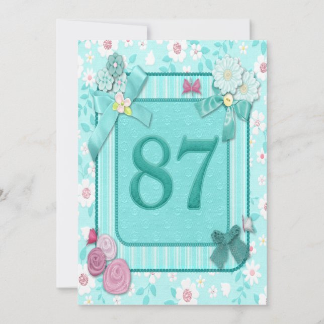 87th birthday party invitation (Front)