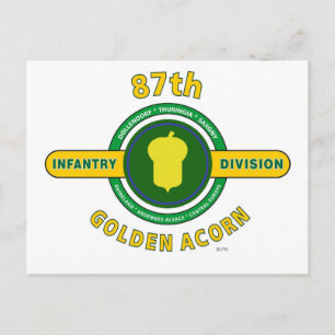 87TH INFANTRY DIVISION "GOLDEN ACORN" POSTCARD