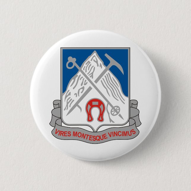 87th Infantry Regiment 2 Inch Round Button (Front)