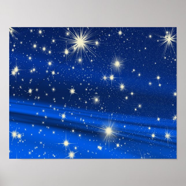 880294 ROYAL BLUE STARS SPACE UNIVERSE BACKGROUNDS POSTER (Front)
