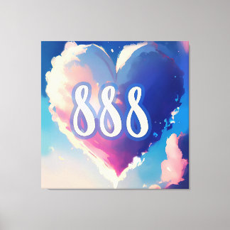 888 Angel Number: A Tapestry of Cosmic Serenity Canvas Print