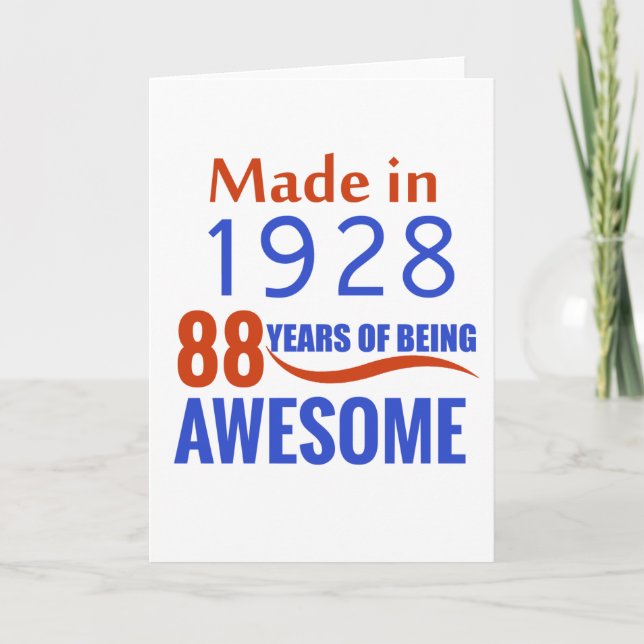 88 birthday design card (Front)