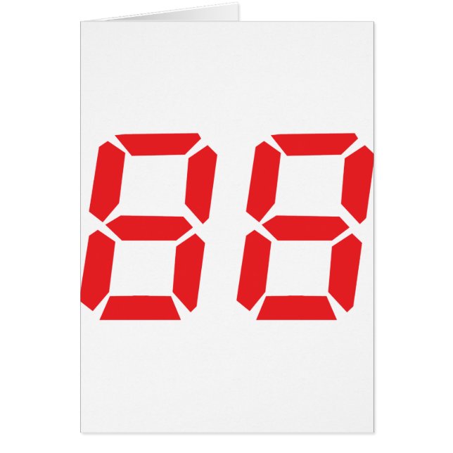 88 eighty-eight red alarm clock digital number (Front)