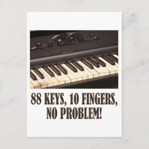 88 Keys, 10 Fingers, No Problem! Postcard