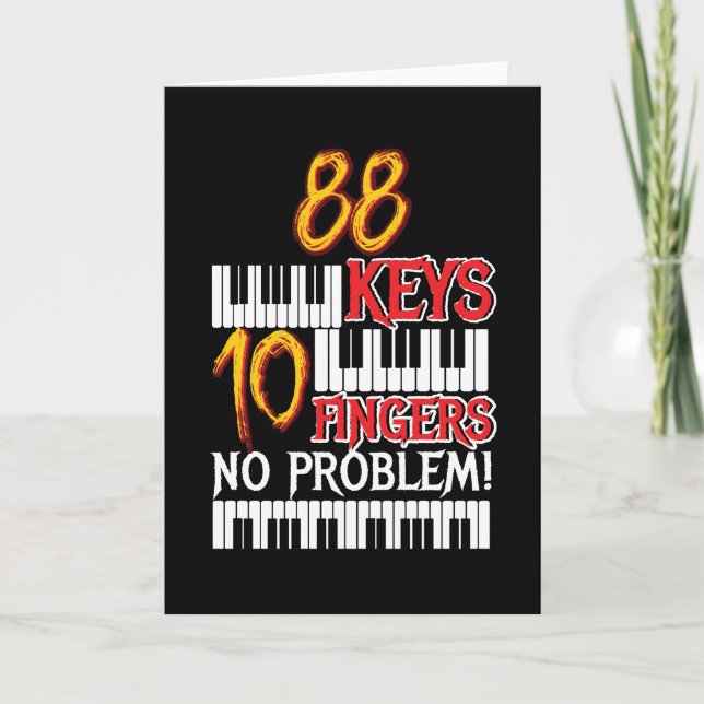 88 Keys 10 Fingers Piano Card (Front)