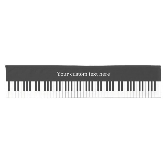 88 Keys Full Piano Keyboard Musical Occasion Short Table Runner (Horizontal)