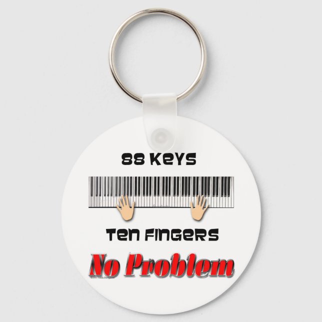 88 Keys Ten Fingers Keychain (Front)