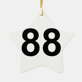 88 - number eighty-eight ceramic ornament