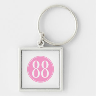 #88 Pink Circle Keychain