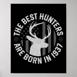 88 Year Old Deer Hunter Hunting 1937 88th Birthday Poster