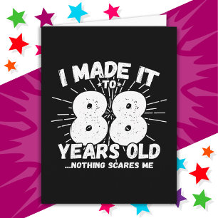88 Year Old Sarcastic Meme Funny 88th Birthday Card