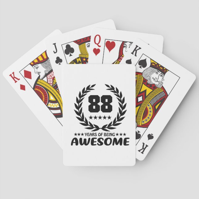 88 Years of being Awesome Playing Cards (Back)