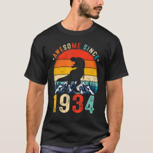 88 Years Old Awesome Since 1934 Dinosaur 88th Birt T-Shirt