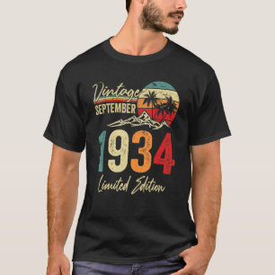 88 Yr Old Vintage September 1934  88th T-Shirt