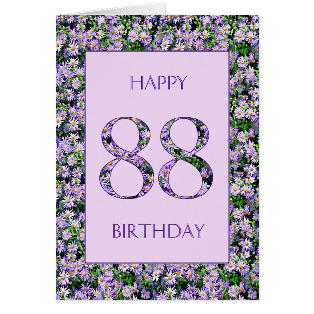 88e anniversaire de marguerites violettes (Devant)