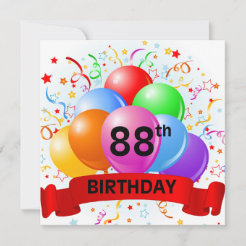 88th Birthday Cards | Zazzle CA
