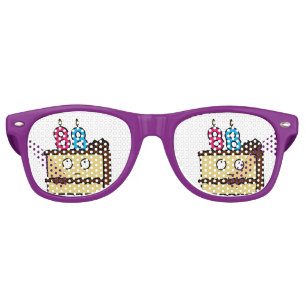88th Birthday Cake with Candles Retro Sunglasses