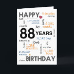 88th Birthday Card<br><div class="desc">Birthday Card Inside: May your special day be filled with joy, laughter, and unforgettable moments that you can cherish for years to come. Wishing you all the happiness in the world on your birthday and always! Description: Celebrate the remarkable 88th birthday with our charming Happy 88th Birthday card! Whether it's...</div>