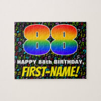 88th Birthday — Fun, Colourful Music Symbols & “88