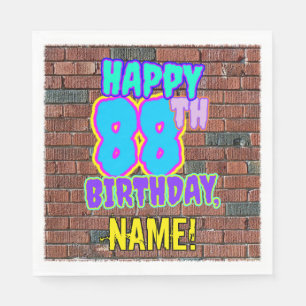 88th Birthday ~ Fun, Urban Graffiti Inspired Look Napkin