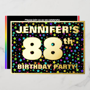 88th Birthday Party — Fun, Colourful Stars Pattern