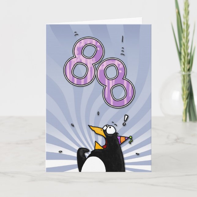 88th Birthday - Penguin Surprise Card (Front)