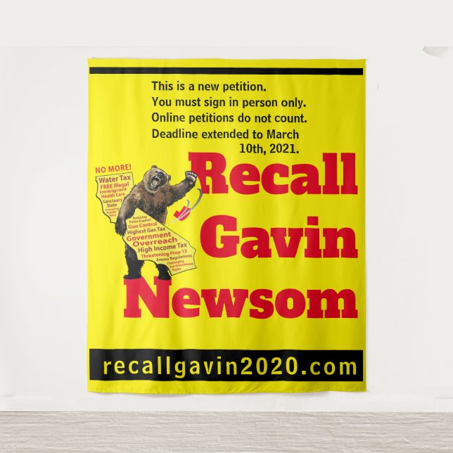 88x104 recallgavin2020 tapestry (Front)