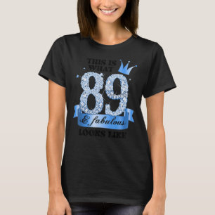 89 & Fabulous I Blue White Party Group Candid Phot T-Shirt