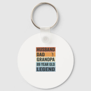 89 Year Old Husband Dad Grandpa Legend Shirt_1 Keychain