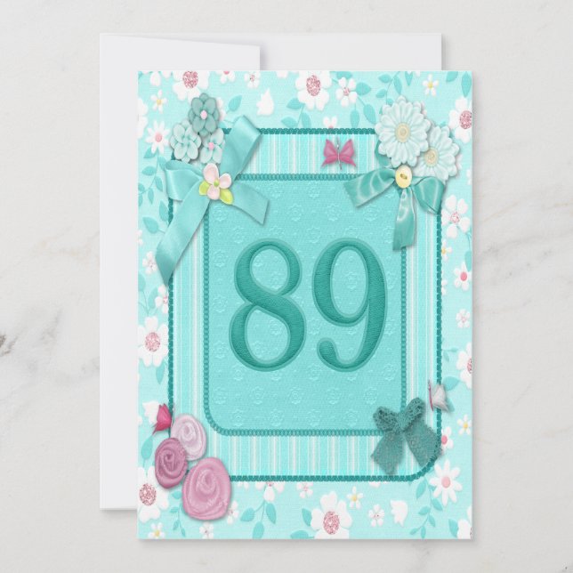 89e anniversaire invitation (Devant)