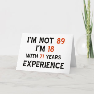 89th birthday designs card