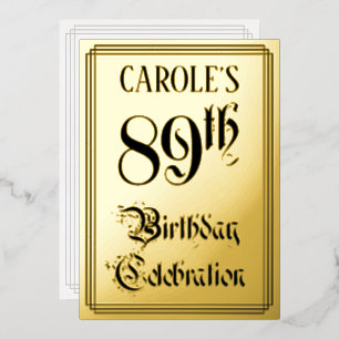 89th Birthday Party — Elegant Script + Custom Name
