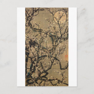 8. 梅花晧月図, 若冲 Moon and Plum blossoms, Jakuchū Postcard