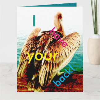8 1/2" X 11" customizable greeting card, pelican Card