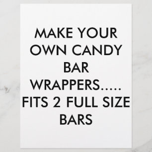 8.1/2 X 11 FULL SIZE CANDY BAR WRAPPERS
