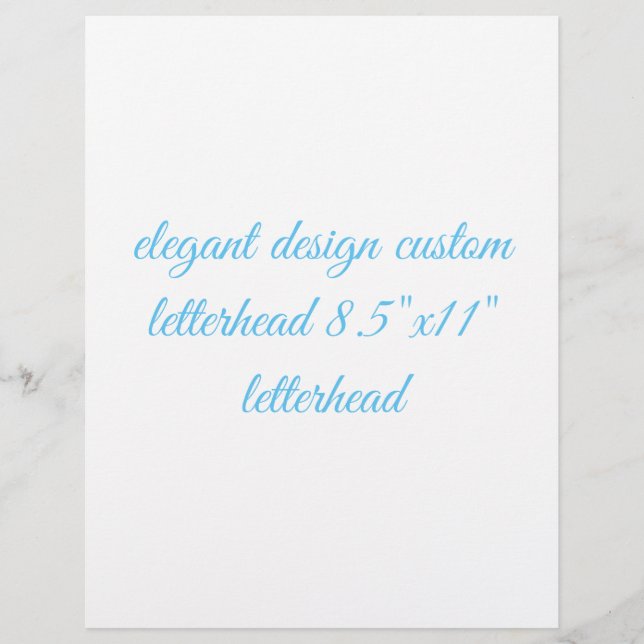 8.5"x11" letterhead (Front)