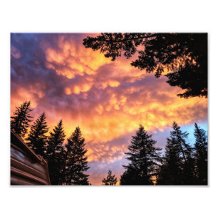 8.5"x11" Photo Print    Mammatus Cloud Sunset