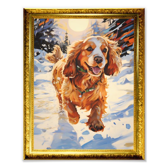 8.5 x 11 Photo Wall Art Cocker Spaniel Dog  (Front)