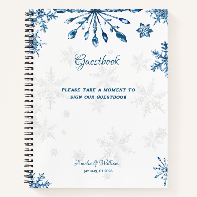 8.5" x 11" Spiral Guestbook Notebook (Front)