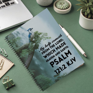 8.5 x 11 Spiral Notebook Psalm 121:2 KJV