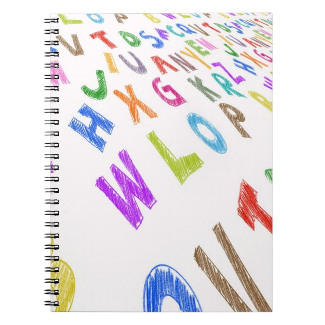 8,5x11 Carnet Spiral -Alphabet Éducation (Devant)