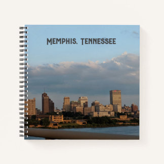 8.5X8.5 Spiral Notebook -  skyline of Memphis, TN.