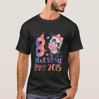 8 8Th Panda Awesome Since 2015 T-Shirt