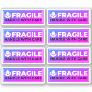 8 autocollants d'expédition fragiles (Manipuler av