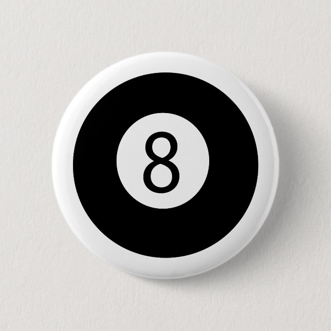 8 Ball 2 Inch Round Button (Front)