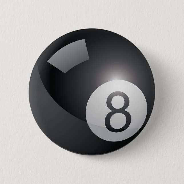 8 Ball 2 Inch Round Button (Front)