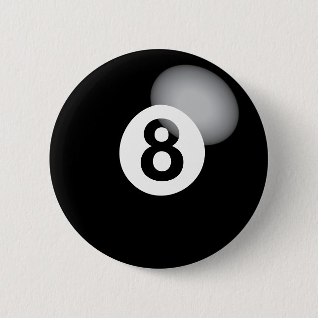 8 ball 2 inch round button (Front)
